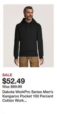 Mark's Dakota WorkPro Series Men's Kangaroo Pocket 100 Percent Cotton Work Hoodie offer