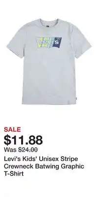 Mark's Levi's Kids' Unisex Stripe Crewneck Batwing Graphic T-Shirt offer