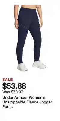 Sport Chek Under Armour Women's Unstoppable Fleece Jogger Pants offer