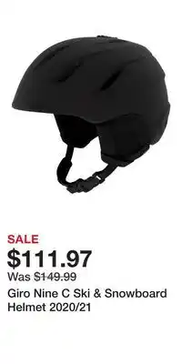 Sport Chek Giro Nine C Ski & Snowboard Helmet 2020/21 offer
