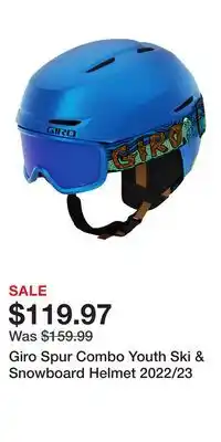 Sport Chek Giro Spur Combo Youth Ski & Snowboard Helmet 2022/23 offer