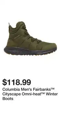 Sport Chek Columbia Men's Fairbanks Cityscape Omni-heat Winter Boots offer