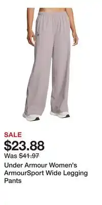 Sport Chek Under Armour Women's ArmourSport Wide Legging Pants offer