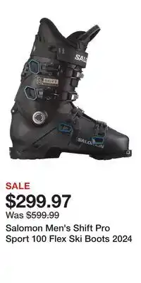Sport Chek Salomon Men's Shift Pro Sport 100 Flex Ski Boots 2024 offer