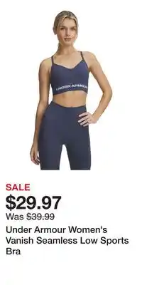 Sport Chek Under Armour Women's Vanish Seamless Low Sports Bra offer
