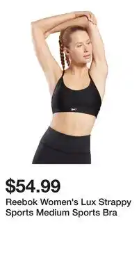 Sport Chek Reebok Women's Lux Strappy Sports Medium Sports Bra offer
