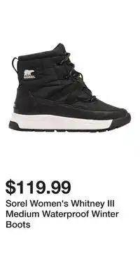 Sport Chek Sorel Women's Whitney III Medium Waterproof Winter Boots offer