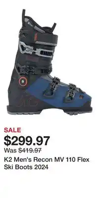 Sport Chek K2 Men's Recon MV 110 Flex Ski Boots 2024 offer