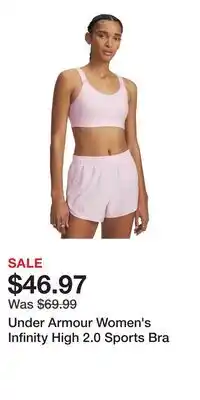 Sport Chek Under Armour Women's Infinity High 2.0 Sports Bra offer