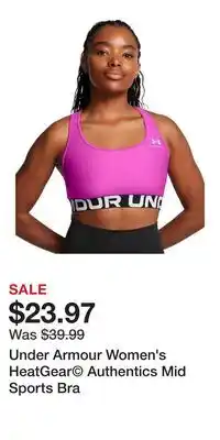 Sport Chek Under Armour Women's HeatGear Authentics Mid Sports Bra offer
