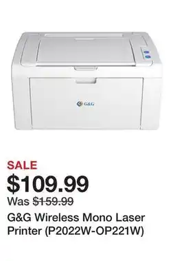TSC Stores G&G Wireless Mono Laser Printer (P2022W-OP221W) offer
