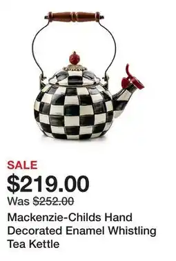 TSC Stores Mackenzie-Childs Hand Decorated Enamel Whistling Tea Kettle offer