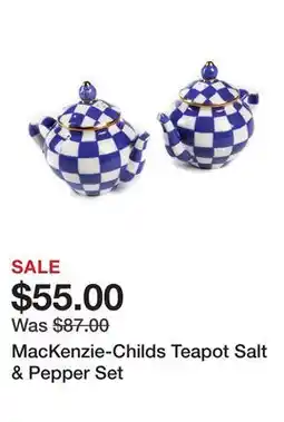 TSC Stores MacKenzie-Childs Teapot Salt & Pepper Set offer