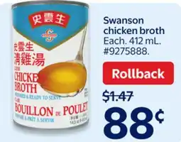 Walmart Swanson chicken broth offer