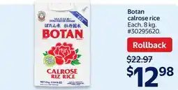 Walmart Botan calrose rice offer