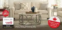La Z Boy Laurel Fabric Stationary Sofa offer