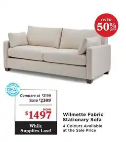 La Z Boy Wilmette Fabric Stationary Sofa offer