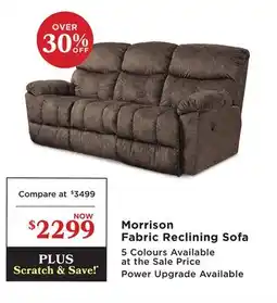 La Z Boy Morrison Fabric Reclining Sofa offer