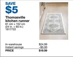 Costco Thomasville kitchen runner offer