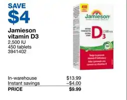 Costco Jamieson vitamin D3 offer