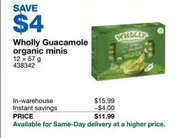 Costco Wholly Guacamole organic minis offer