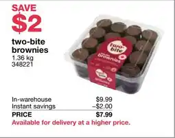 Costco two-bite brownies offer