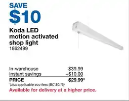 Costco Koda LED motion activated shop light offer