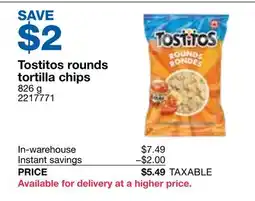 Costco Tostitos rounds tortilla chips offer