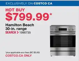 Costco Hamilton Beach 30-in. range offer