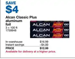 Costco Alcan Classic Plus aluminum foil offer