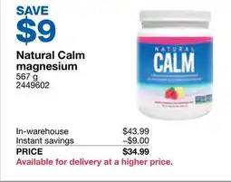 Costco Natural Calm magnesium offer