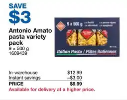 Costco Antonio Amato pasta variety pack offer
