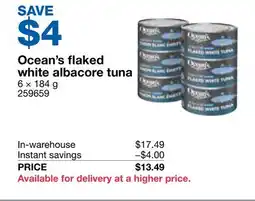 Costco Ocean's flaked white albacore tuna offer