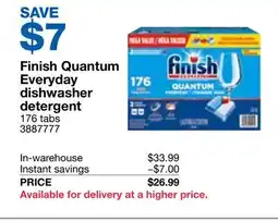 Costco Finish Quantum Everyday dishwasher detergent offer