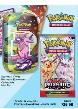 Showcase Scarlet & Violet Prismatic Evolutions Collectible Mini Tin offer