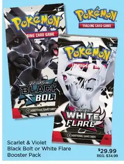 Showcase Scarlet & Violet Black Bolt or White Flare Booster Pack offer