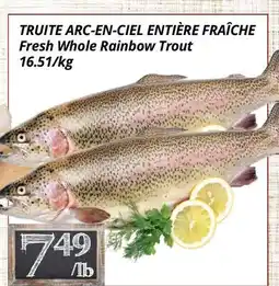 Supermarché PA TRUITE ARC-EN-CIEL ENTIÈRE FRAÎCHE | Fresh Whole Rainbow Trout offer