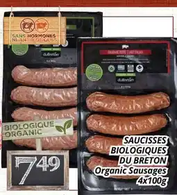 Supermarché PA SAUCISSES BIOLOGIQUES DU BRETON | Organic Sausages offer