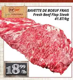 Supermarché PA BAVETTE DE BOEUF FRAIS | Fresh Beef Flap Steak offer