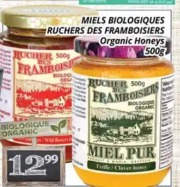 Supermarché PA MIELS BIOLOGIQUES RUCHERS DES FRAMBOISIERS | Organic Honeys offer