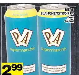 Supermarché PA BIÈRE BLANCHE/CITRON PA | Beer offer