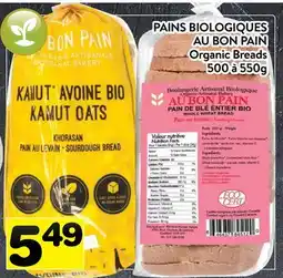 Supermarché PA PAINS BIOLOGIQUES AU BON PAIN | Organic Breads offer