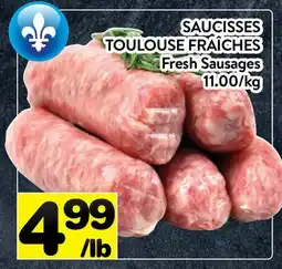 Supermarché PA SAUCISSES TOULOUSE FRAÎCHES | Fresh Sausages offer