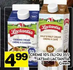 Supermarché PA CRÈME 10% (1L) OU 35% (473ml) LACTANTIA | Cream offer