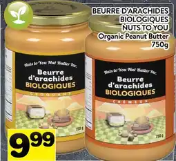Supermarché PA BEURRE D'ARACHIDES BIOLOGIQUES NUTS TO YOU | Organic Peanut Butter offer