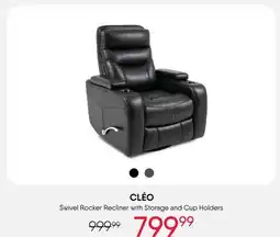 Meubles RD Cleo - Swivel Recliner with Storage offer