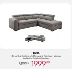 Meubles RD Esma - Convertible Sectional with Left-Side Chaise offer