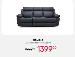 Meubles RD Camilla - Genuine Leather Reclining Sofa offer