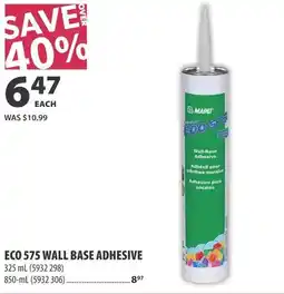Co-op Eco 575 wall base adhesive offer