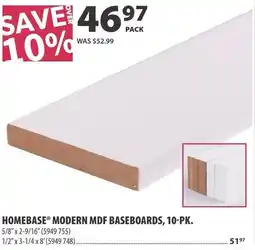 Co-op Homebase modern mdf baseboards offer